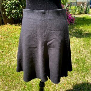 Goes-with-Everything Stretchy Black Skirt w/ Raw Hem